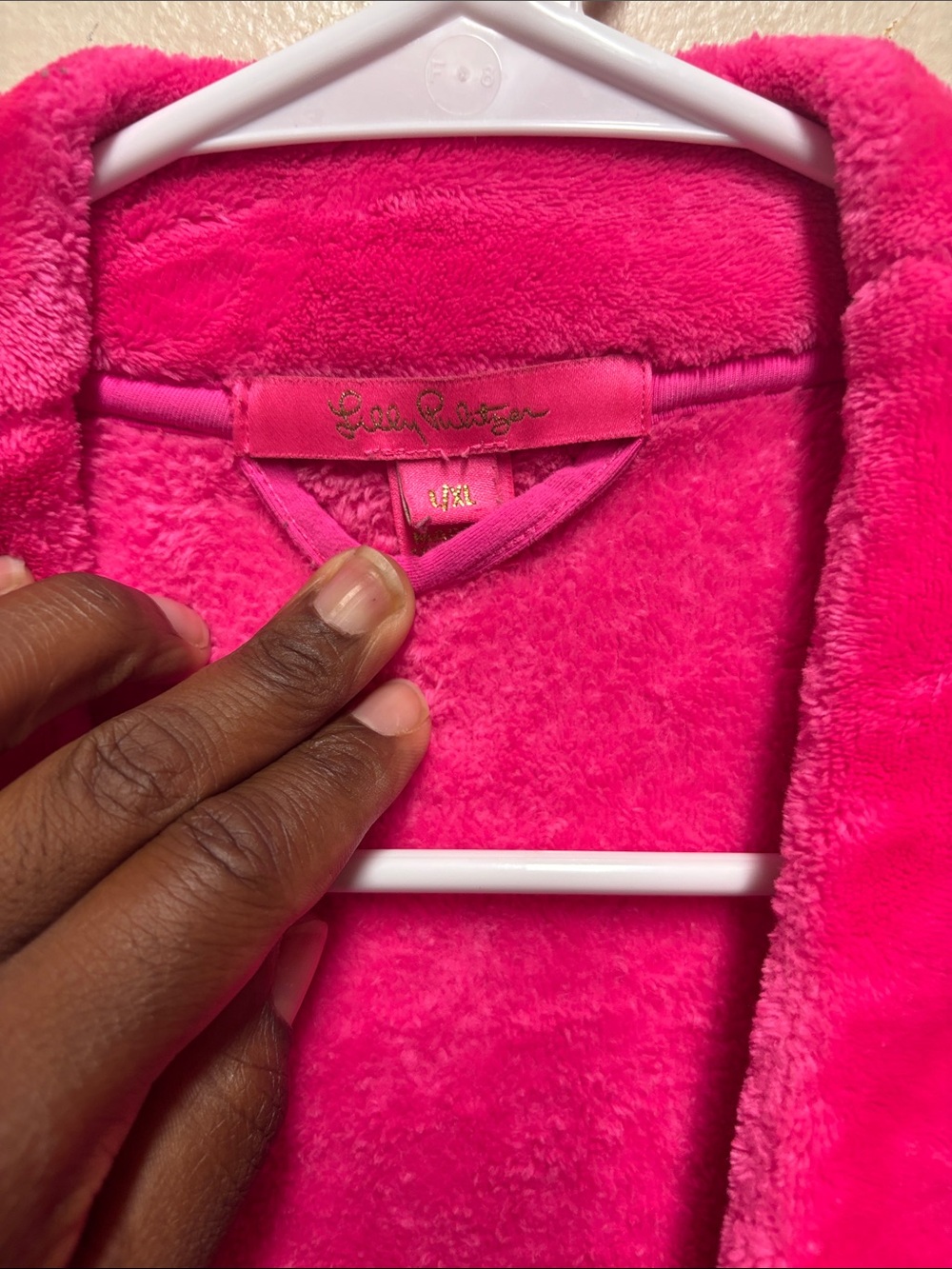 Lilly Pulitzer Elaine Knit Robe 011916 Pink Grenadine L/XL - Picture 4 of 6